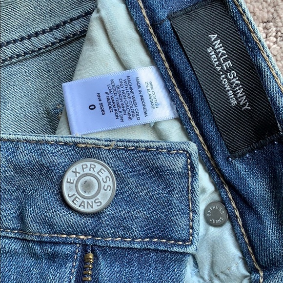 Express Stella low rise ankle skinny size 0 - Picture 7 of 7